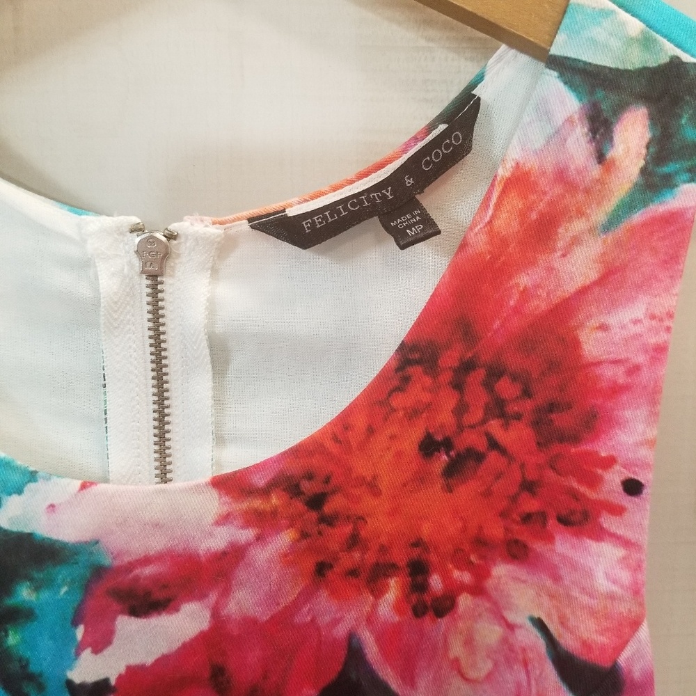 Felicity & Coco Watercolor Floral Fit Flare Dress - Picture 5 of 6
